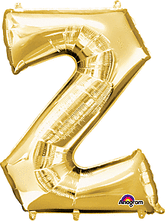 Gold Letter "Z" Shaped Mylar Super Balloon 34 Inch